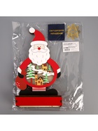 Светодиодная фигура «Дед Мороз» 24×13×5 см, дерево, от батареек АА×2, свечение тёплое белое - фото 65487821