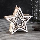 Светодиодная фигура «Звезда» 16×16×5 см, дерево, батарейки АААх2 (не в комплекте), свечение тёплое белое - Фото 2