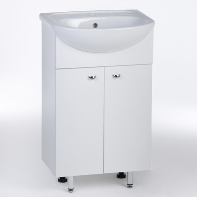 Комплект мебели «Альтерна»: Тумба «Вега 50» с раковиной «Уют-500», 510×415×850 мм, цвет белый