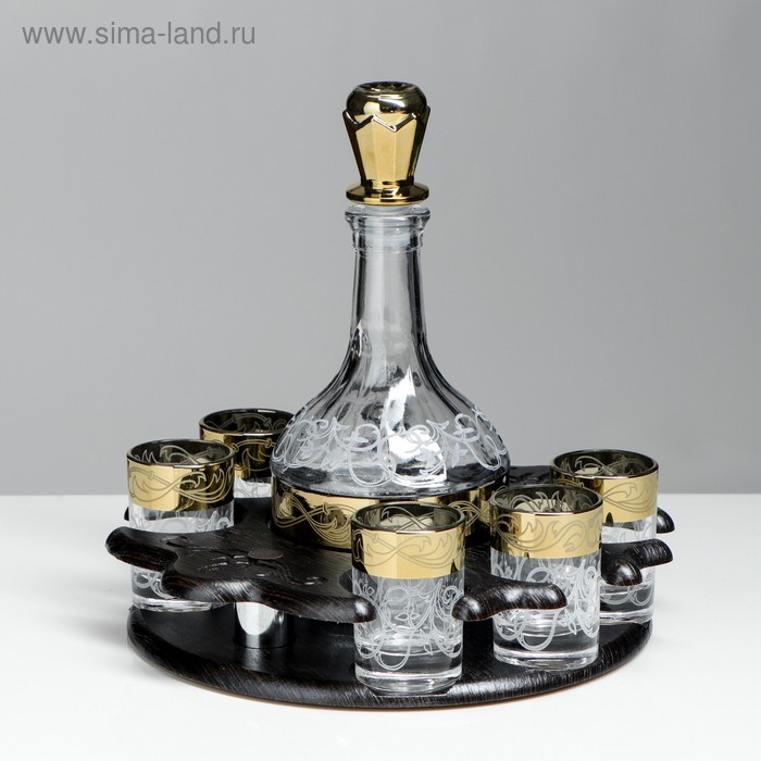 Мини-бар «Столичный. Вдохновение», 8 предметов: барная стойка, графин, стопки 6 шт, 500/50 мл - Фото 1