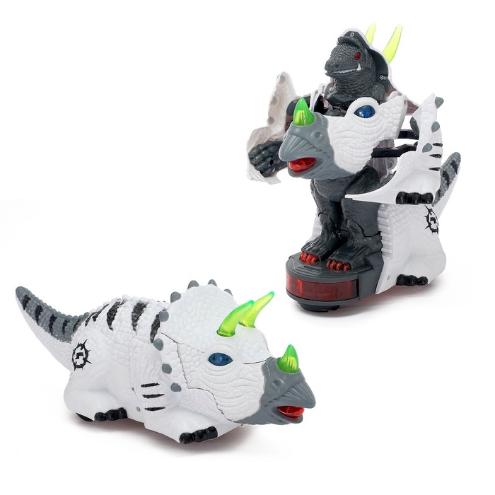 Робот «Трицератопс», трансформируется, световые и звуковые эффекты, работает от батарее, цвета МИКС 45955