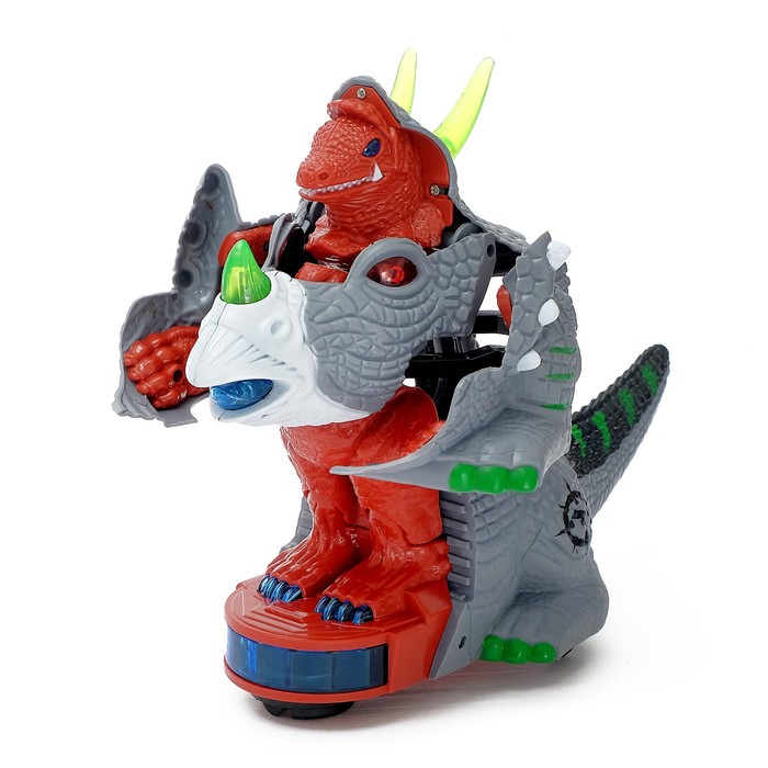 Робот «Трицератопс», трансформируется, световые и звуковые эффекты, работает от батарее, цвета МИКС 45955