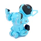 Робот собака «Паппи» , с программированием, на пульте управления, интерактивный: звук, свет, на аккумуляторе, голубой - Фото 4