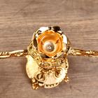 Подсвечник металл на 3 свечи "Узорный" цвет золото 25х27,5х9 см - фото 20984491