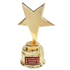 Звезда «Лучшая мама», наградная фигура, 15 см, золото, металл - фото 8363503