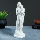 Статуэтка "Дева Мария с младенцем" 22х8см, белая / мраморная крошка - фото 3192902