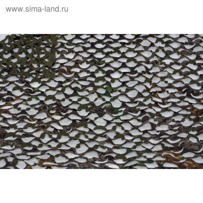 Маскировочная сеть «Пейзаж. Тайга 4D», 2,4 × 3 м, тёмно-зелёная/тёмно-коричневая/чёрная - Фото 1