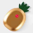 Блюдо для фруктов Доляна «Золотой ананас», 30×19×2.5 см, цвет золотой - Фото 5