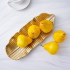 Блюдо для фруктов Доляна «Золотой лист», 35×14 см, золотое - Фото 6