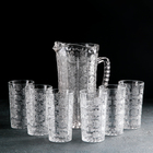 Набор питьевой из стекла «Северная звезда», 7 предметов: кувшин 1,3 л, 6 стаканов, 180 мл - Фото 1