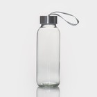 Бутылка для воды стеклянная в чехле «Лапки», 300 мл, h=17 см, цвет розовый - Фото 3