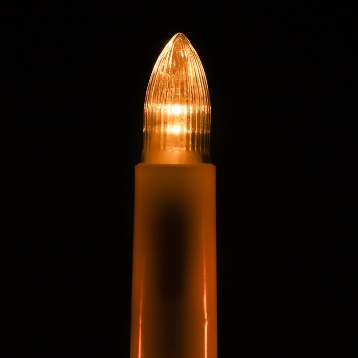Лампа светодиодная для рождественской горки, 0.35 Вт, цоколь Е10, теплый белый, 2 шт - фото 1887907878