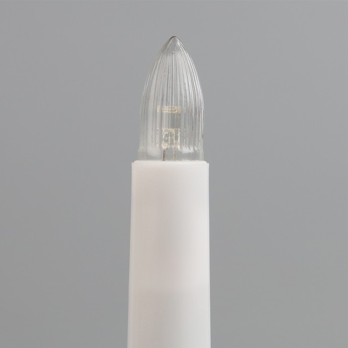 Лампа светодиодная для рождественской горки, 0.35 Вт, цоколь Е10, теплый белый, 2 шт - фото 1887907876