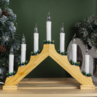 Светодиодная фигура «Рождественская горка» 39.5 × 33 × 5 см, дерево, 220 В, эффект пламени - фото 8496692