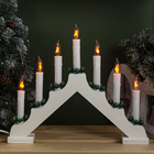 Светодиодная фигура «Рождественская горка» 39.5 × 33 × 5 см, дерево, 220 В, эффект пламени - фото 9135748