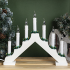 Светодиодная фигура «Рождественская горка» 39.5 × 33 × 5 см, дерево, 220 В, эффект пламени - фото 9135749