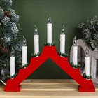 Светодиодная фигура «Рождественская горка» 39.5 × 33 × 5 см, дерево, 220 В, эффект пламени - фото 8496702
