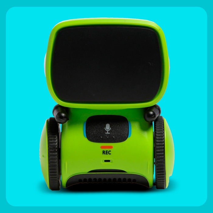 Робот интерактивный «Милый робот», световые и звуковые эффекты, русская озвучка, цвет зелёный - фото 51877221