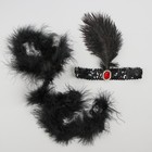 Карнавальный набор Gangster party, повязка на голову с пером, боа - Фото 4