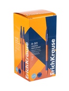 Ручка шариковая ErichKrause. R-301 Orange Matic & Grip, автоматическая, синий стержень, узел 0.7 мм, резиновый упор - Фото 11