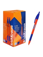 Ручка шариковая ErichKrause. R-301 Orange Matic & Grip, автоматическая, синий стержень, узел 0.7 мм, резиновый упор - Фото 9