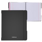 Тетрадь А5+, 48 листов в клетку ErichKrause "FolderBook", сменная пластиковая обложка, блок офсет, чёрная - фото 8885325