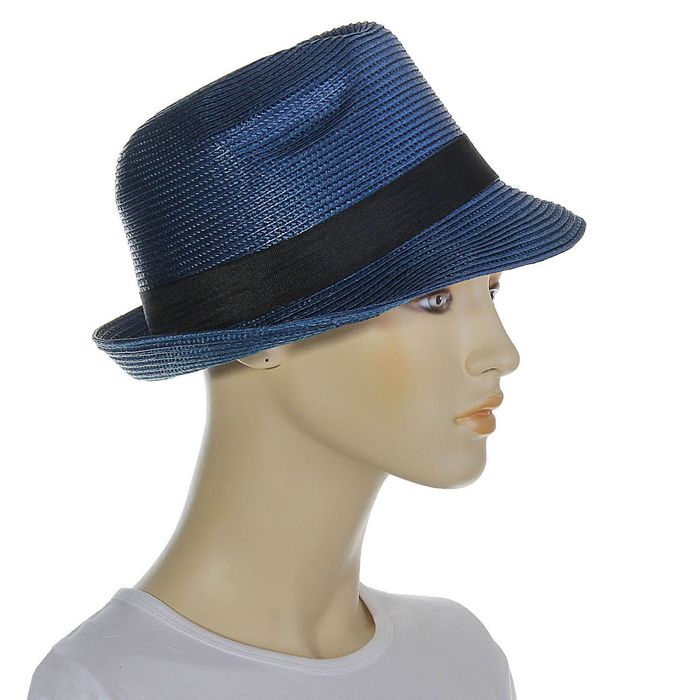 Шляпа "Классика" 29*26*9 см, цвет синий - Фото 1