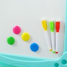 Игровой набор «Доска для рисования», с маркерами, мелками, магнитами, губкой, цвет голубой - Фото 5