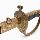 Макет оружия «Сувенирная сабля. Защита», ножны чёрные с бронзой, клинок 77 см - Фото 5