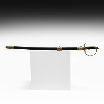 Макет оружия «Сувенирная сабля. Защита», ножны чёрные с бронзой, клинок 77 см