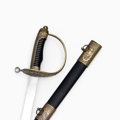 Макет оружия «Сувенирная сабля. Защита», ножны чёрные с бронзой, клинок 77 см