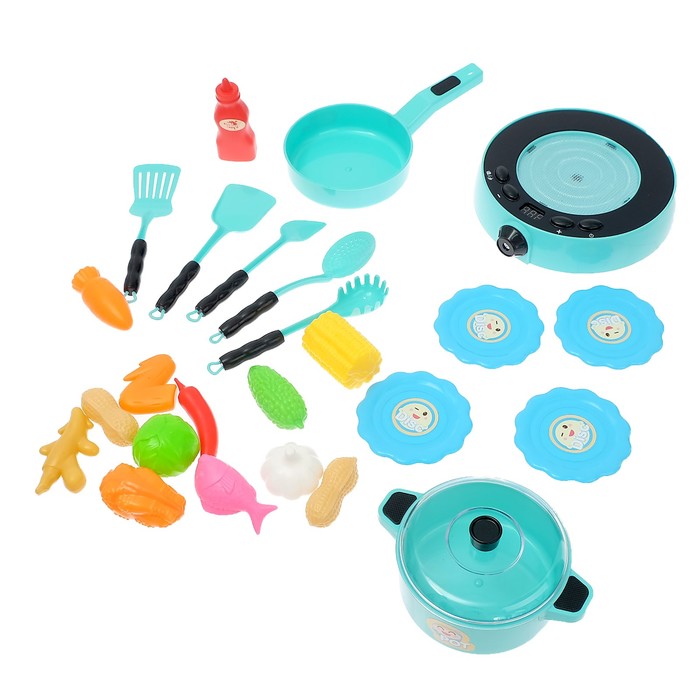 Бытовая техника «Индукционная плита» с аксессуарами, световые и звуковые эффекты 46011