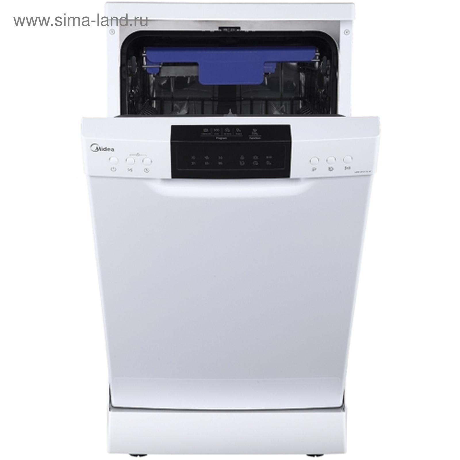 Посудомоечная машина Midea MFD45S110W, класс А++, 10 комплектов, 4  программы, белая