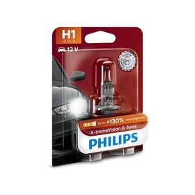 Лампа автомобильная Philips X-tremeVision G-force +130%, H1, 12 В, 55 Вт, 12258XVGB1