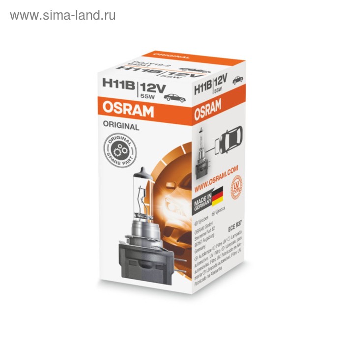 Лампа автомобильная Osram, H11B, 12 В, 55 Вт, 64241 - Фото 1