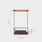 Подставка под ложку Доляна «Лофт», коричневая - Фото 3