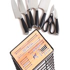 Подставка для ножей Доляна «Лофт», 13×10,5×23 см, цвет коричневый - Фото 6