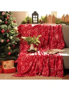 Плед флисовый новогодний «Экономь и Я. Снежинки» 150×200 см - Фото 4