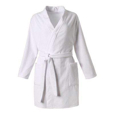 Халат махровый Экономь и Я женский, размер 46-48 цвет белый, 100% хлопок с AIRO, 320 г/м²