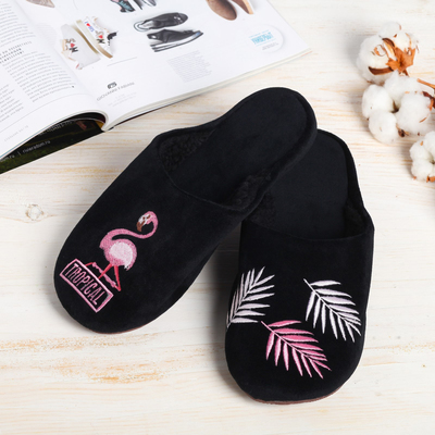 Домашние тапочки "Розовый фламинго", размер 40/41