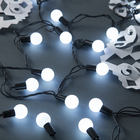 УЦЕНКА НИТЬ, улич. с насад. "Шарики большие d=2,5 см" 10 м, Н.Т. LED-100-220Vконтр. 8р. БЕЛ. - фото 13615662