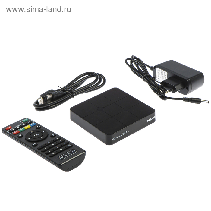 Приставка "Смарт ТВ" ATOM-108АМ, 1 ГБ ОЗУ, 8 ГБ, Android, Ultra HD, Wi-Fi,  HDMI, чёрная - Фото 1