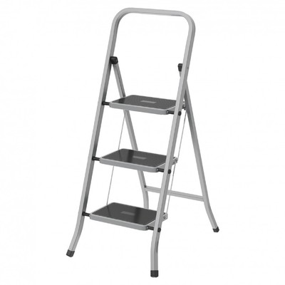 Стремянка «СИБРТЕХ» 97868, с резиновыми ковриками, 3 ступени