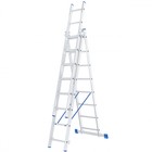 Лестница шарнирная "Сибртех" 97818, алюминиевая, трехсекционная, 3х8 ступеней - фото 299124032