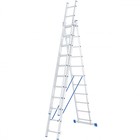 Лестница шарнирная "Сибртех" 97821, алюминиевая, трехсекционная, 3х11 ступеней - фото 299124033