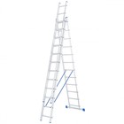 Лестница шарнирная "Сибртех" 97822, алюминиевая, трехсекционная, 3х12 ступеней - фото 299124034