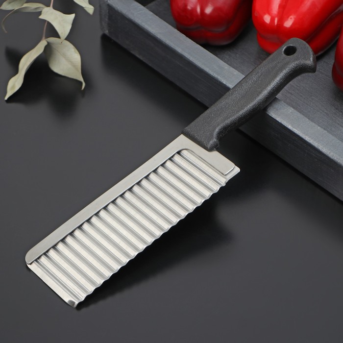 Нож для фигурной резки Доляна «Помощник», 26 см, чёрный - Фото 1