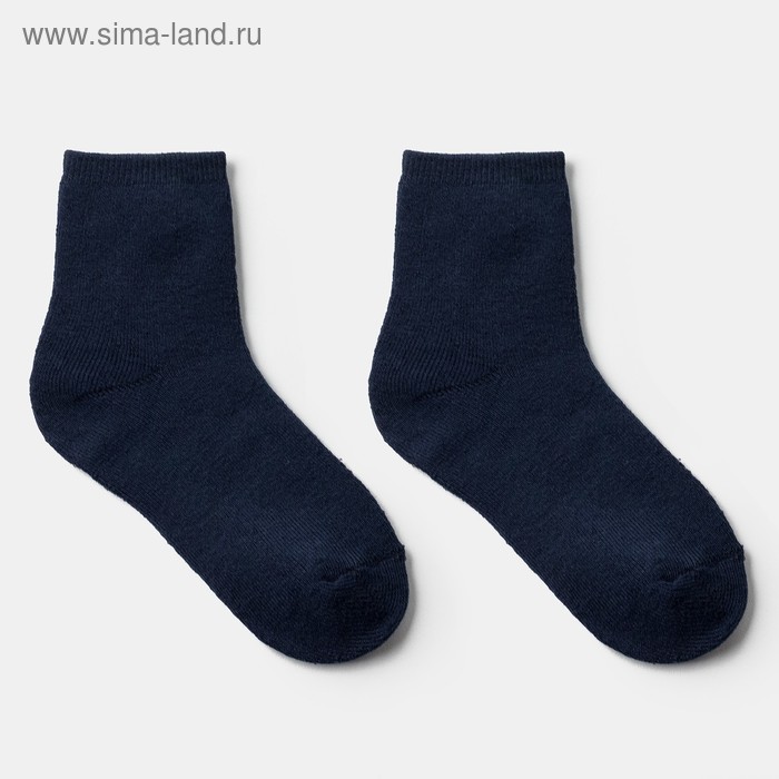Носки детские махровые, цвет синий, размер 18-20 - Фото 1