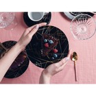 Тарелка пирожковая Доляна «Кассиопея», d=19 см, керамика, чёрная - Фото 5