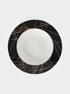 Тарелка глубокая Доляна «Кассиопея», 300 мл, d=21 см, керамика, белая, чёрная - Фото 2